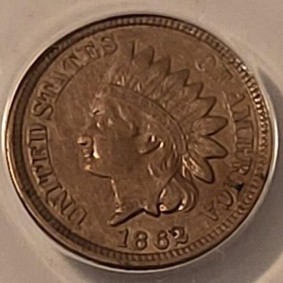 1862 Indian Head Cent S-3 XF45 ANACS - Picture 3 of 4